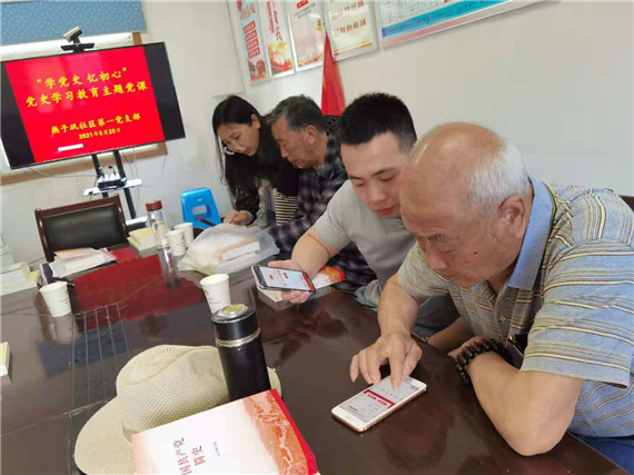 燕子磯社區(qū)：學黨史 憶初心 主題黨課促深學